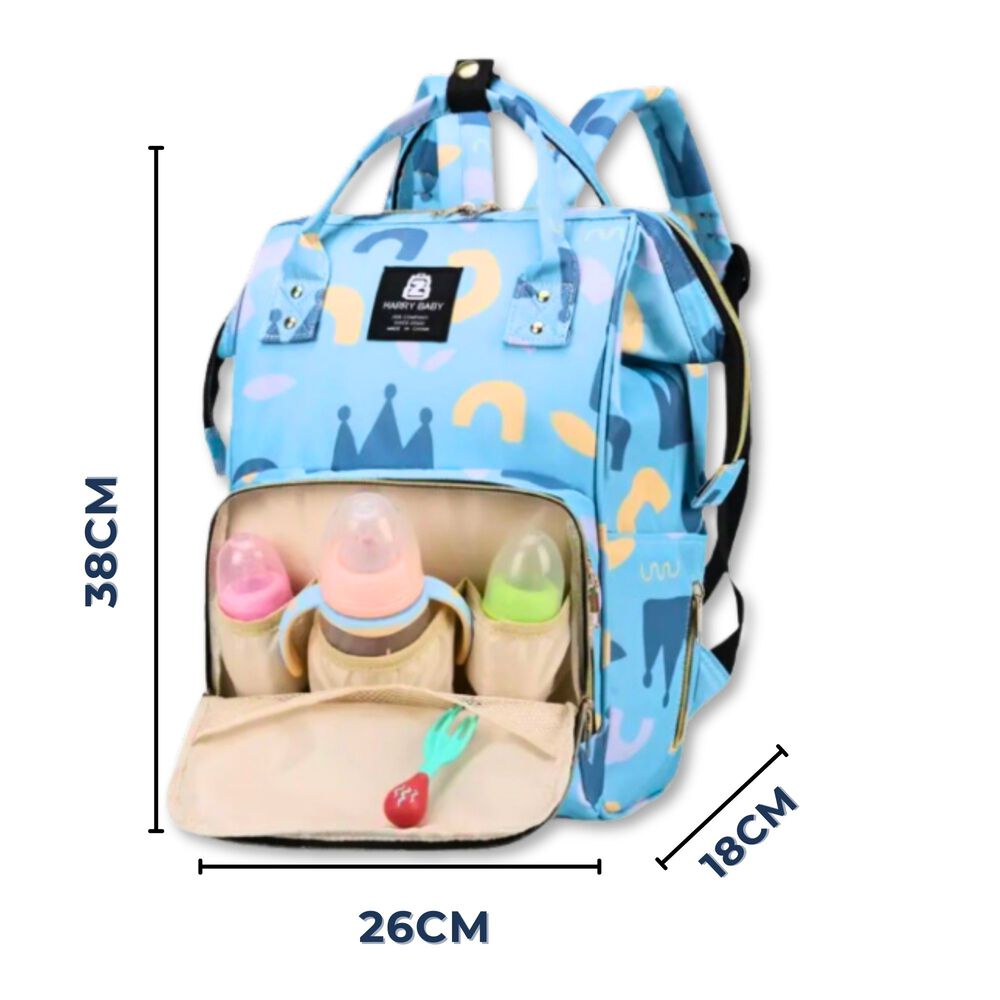 Mochila Maternal Oxford Bolso Pañalera Infantil Diseño Estampado Térmica E Impermeable Blue Sky image number 1.0