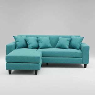Sofa Seccional Bloccare 3 Cuerpos - Tela Verona (turqueza)