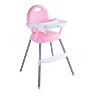Silla De Comer Plegable Portatil Bebe Ni&ntilde;o Fold Rosa