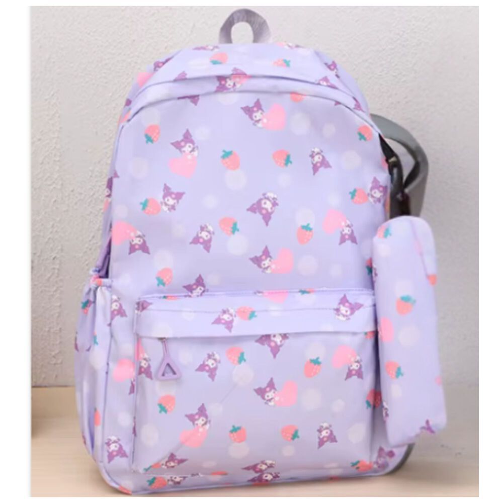 Mochila Kuromi Bolso Escolar Juvenil Sanrio Estilo Kawaii Purple image number 2.0