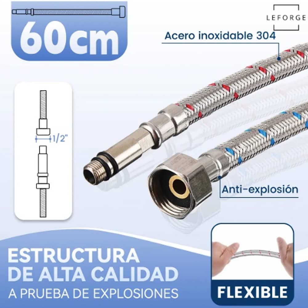 Llave Monomando Lavamanos Alta Ba&ntilde;o Cascada Acero image number 5.0