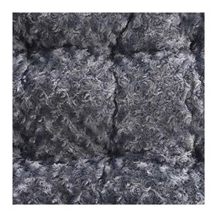 Cama Mascota Perro Gato Peluche Suave Lavable Gris 89x59x9