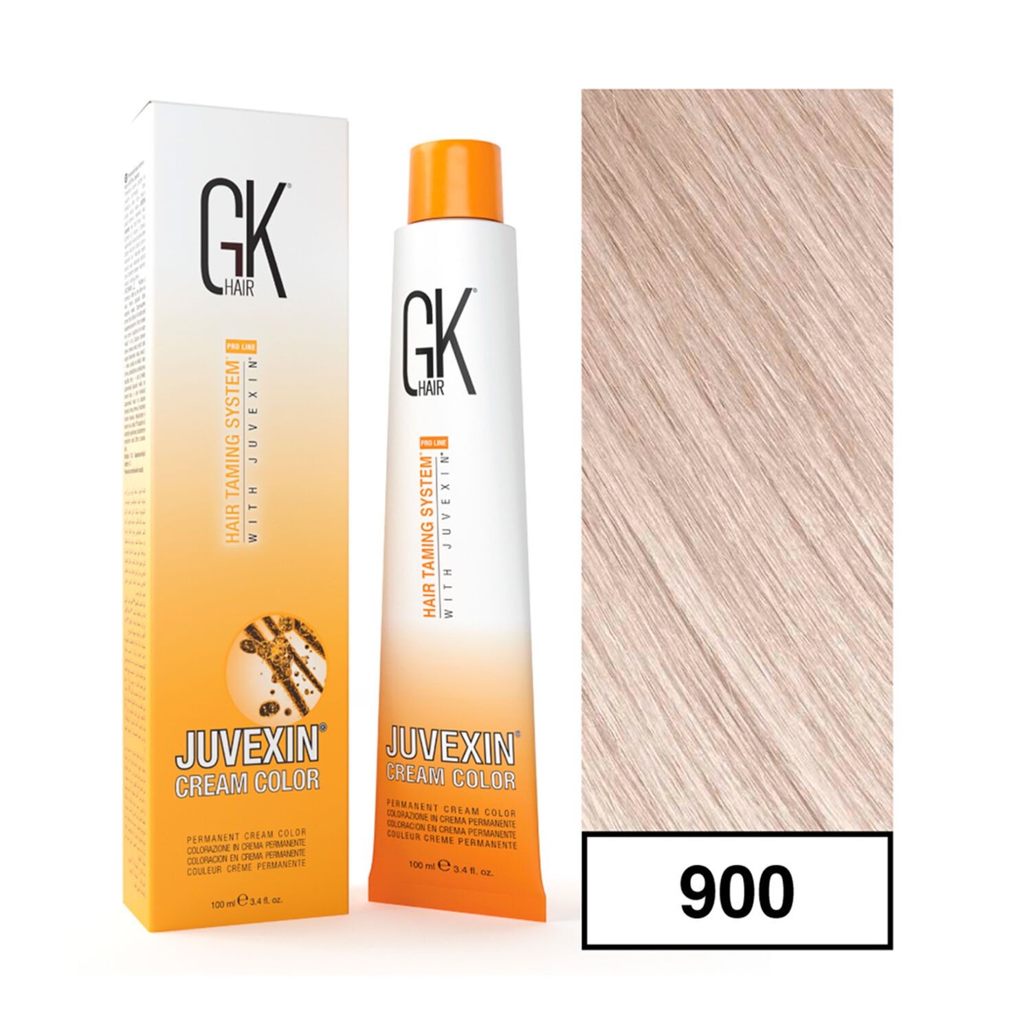 Gkhair - Tintura Cream Color Permanente Vegana 100ml + Oxidante - 900 Rubio Clar&iacute;simo Natural image number 0.0