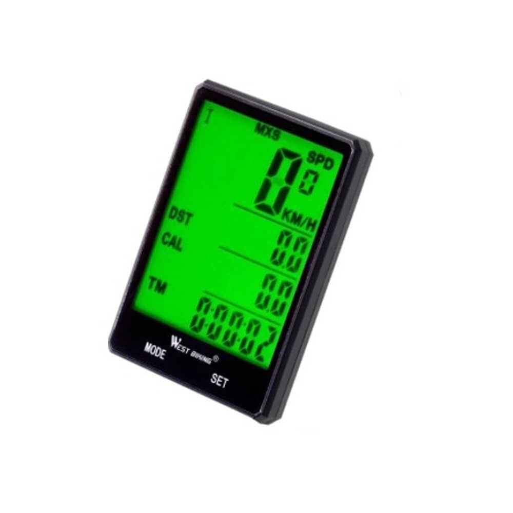 Veloc&iacute;metro Ciclocomputador Inalambrico Odometro Profesional West Biking Luz Led image number 0.0