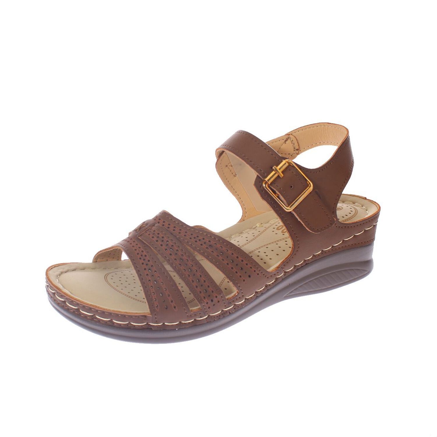 Sandalia Confort Caf&eacute; Modelo Italiano Art. 5ask76603brown image number 0.0