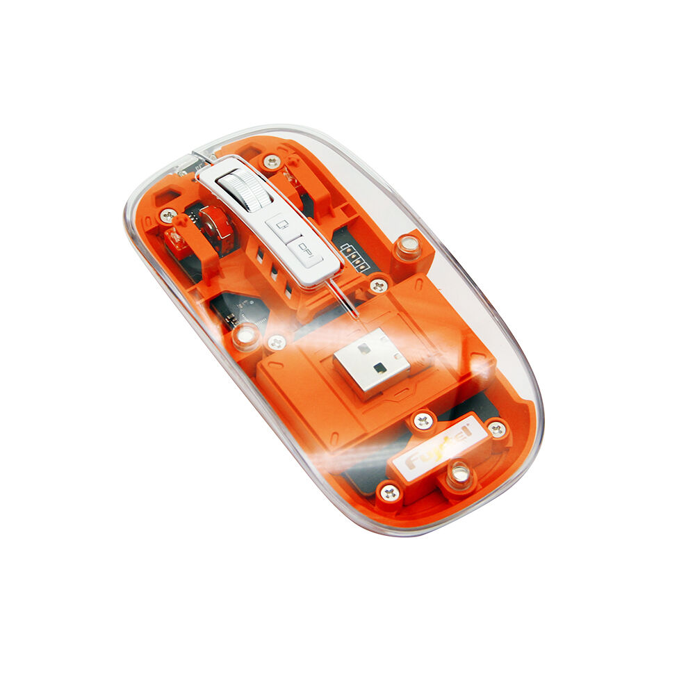 Mouse Bluetooth Inalámbrico Crystal 24g Naranjo Fujitel image number 2.0