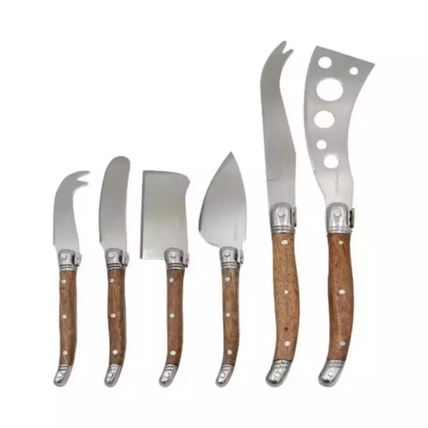 Set 6 Cuchillos Aperitivo Wayu Mango Madera Tablas Picoteo image number 2.0