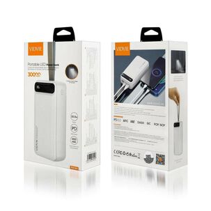 Power Bank Portátil Led 30000 Mah Usb Tipo C