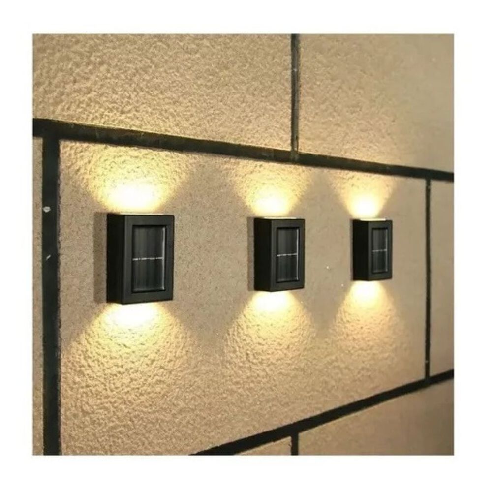 Foco Aplique Solar De Pared Fotocélula Luz Led Cálida image number 4.0
