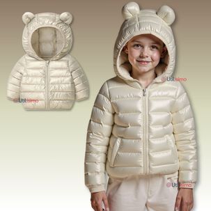 Parka Con Capucha Manga Larga Niño Y Niña Jump Kids Beige