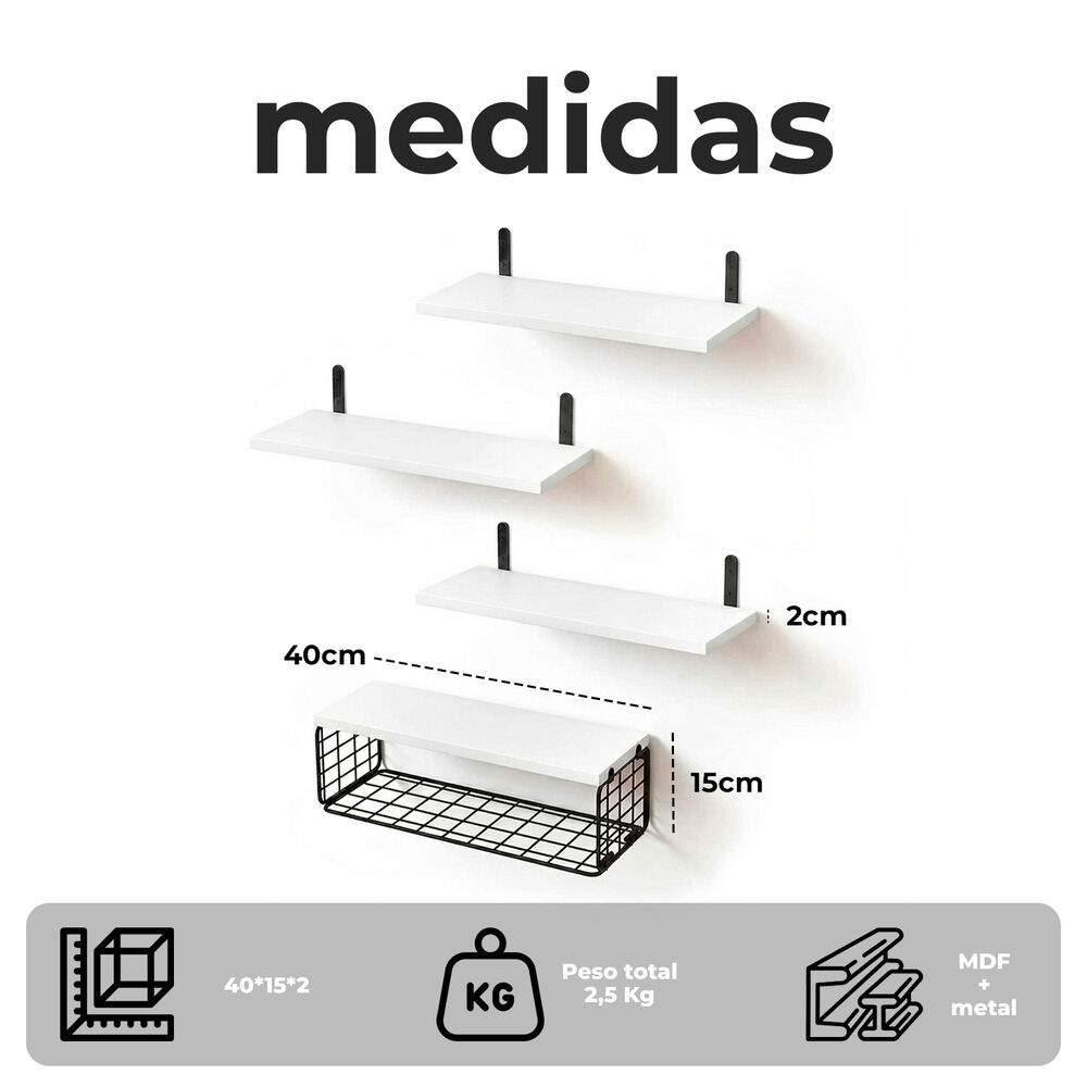 Repisas Flotantes Modernas Dise&ntilde;o Minimalista Y Funcional image number 4.0