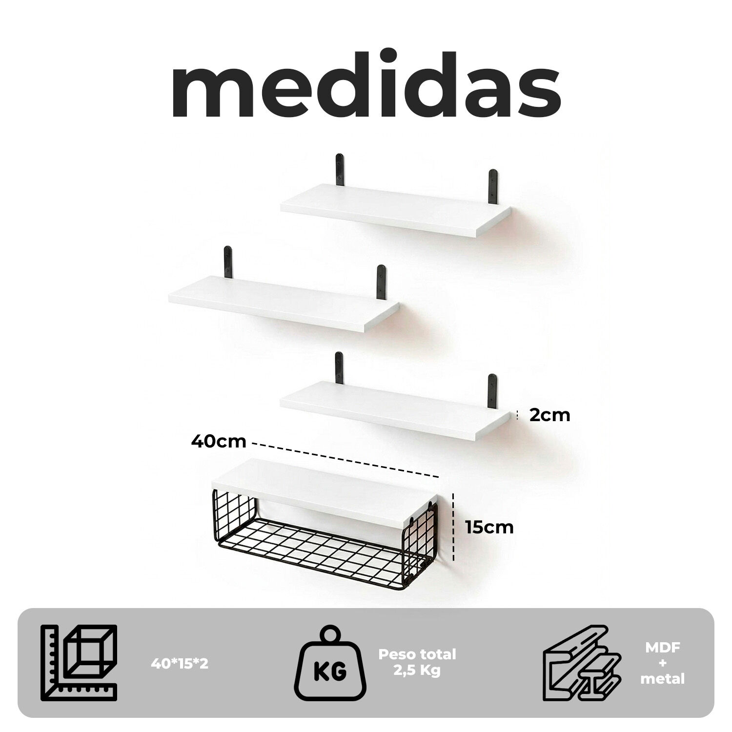 Repisas Flotantes Modernas Dise&ntilde;o Minimalista Y Funcional image number 4.0