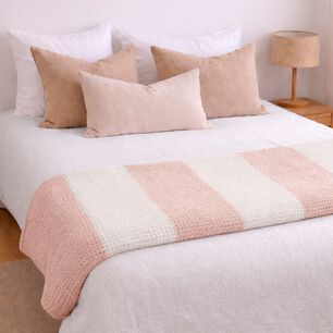 Manta De Franela Nautica 127x152 Waffle Suavidad Superior Rosa