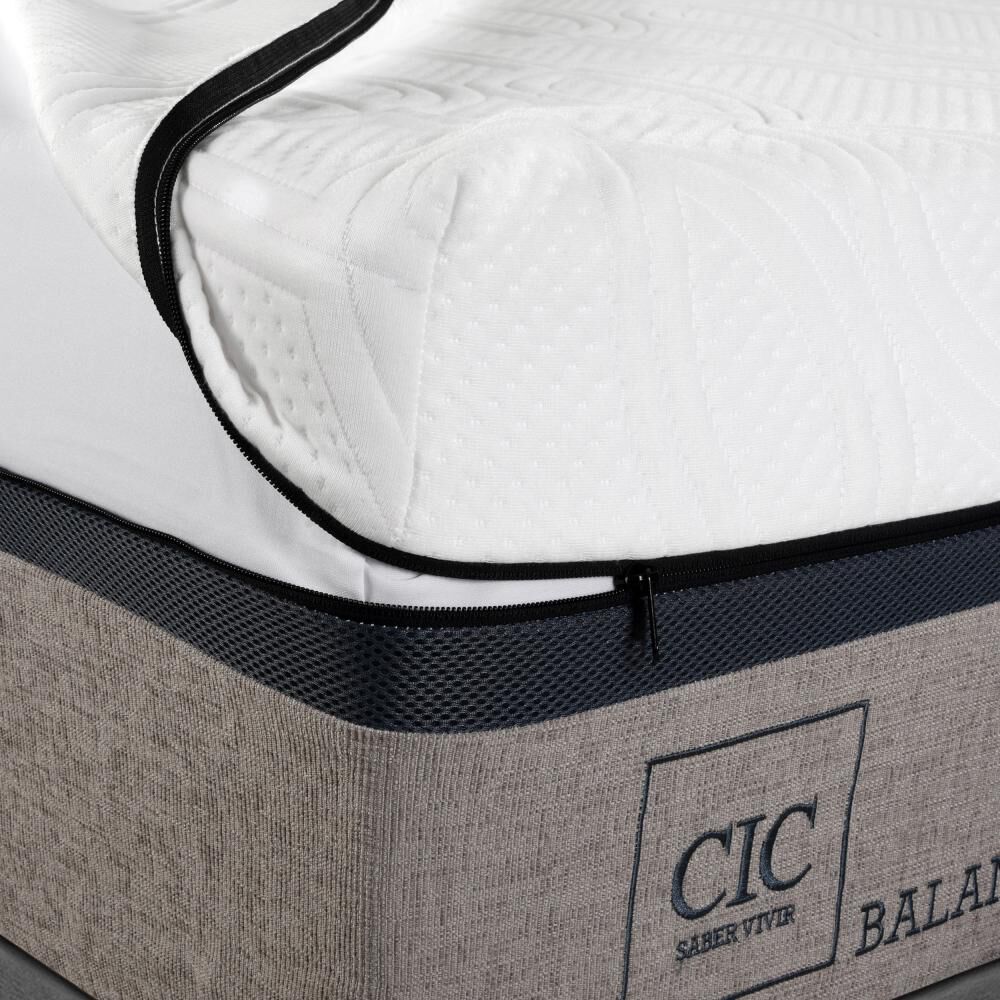 Cama Europea Cic Balance / King / Base Dividida  + Respaldo image number 2.0