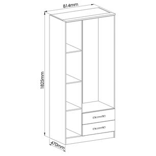 Cl&oacute;set Vekka Home Cl&oacute;set Pequim / 3 Puertas / 2 Cajones