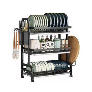 Secador Escurridor De Platos 3 Niveles Acero Inoxidable