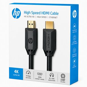 Cable Hdmi 2.0 Hp 4k High Speed 18 Gbps 3 Metros Dhc-h001