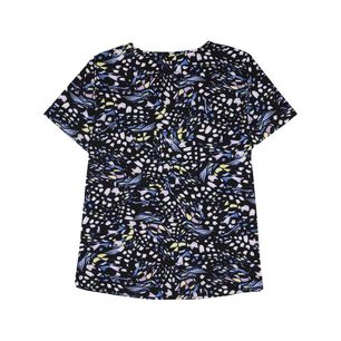 Polera Full Print Manga Corta Cuello Redondo Mujer Lesage