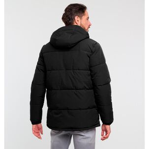 Parka Lisa Slim Cuello Alto Con Capucha Hombre Az Black