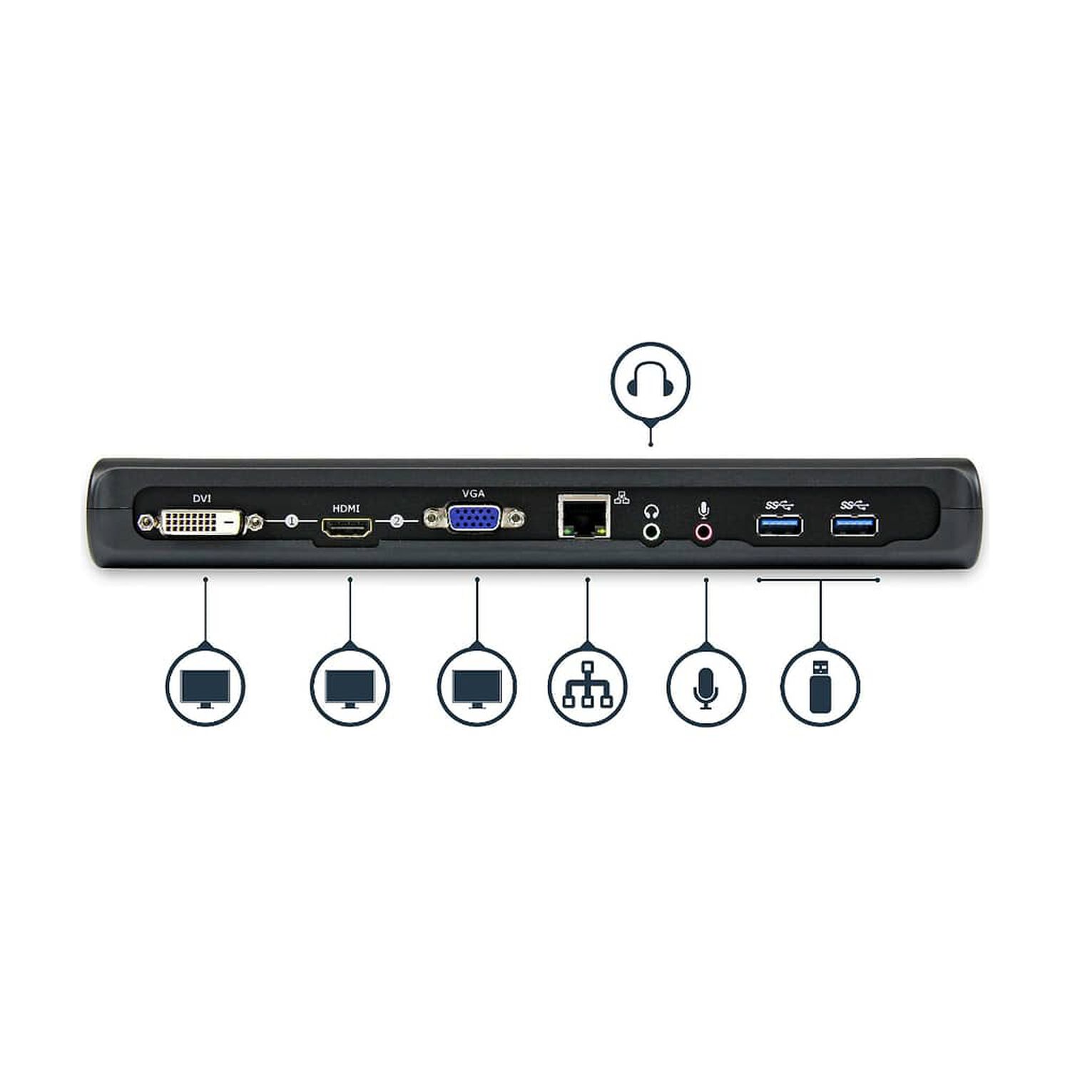 Docking Startech Usb 3.0 Con Hdmi Y Dvi/ Vga (reacondicionado) image number 2.0
