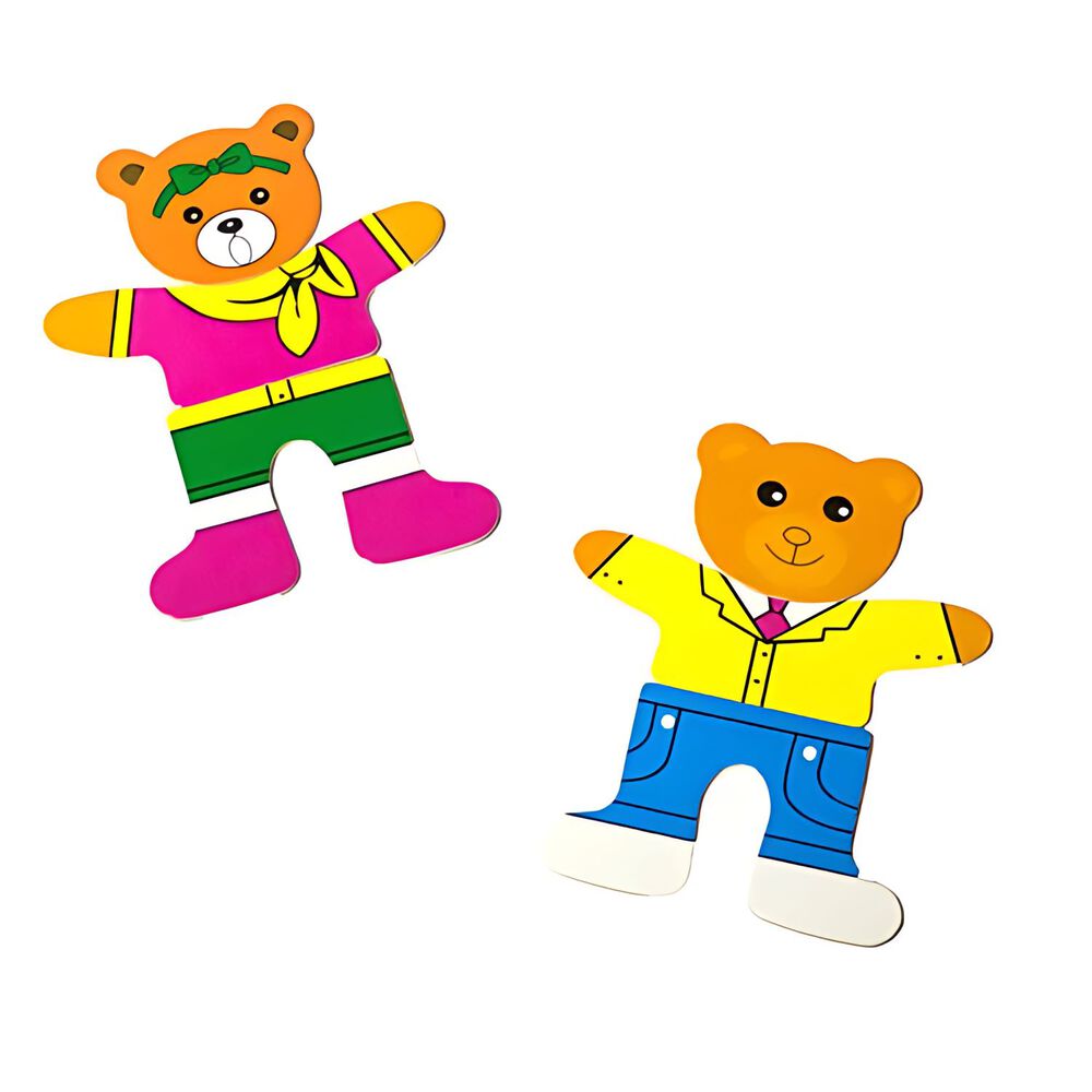 Juego De Puzzle De Osos De Madera Para Niños De 3+ Años image number 2.0