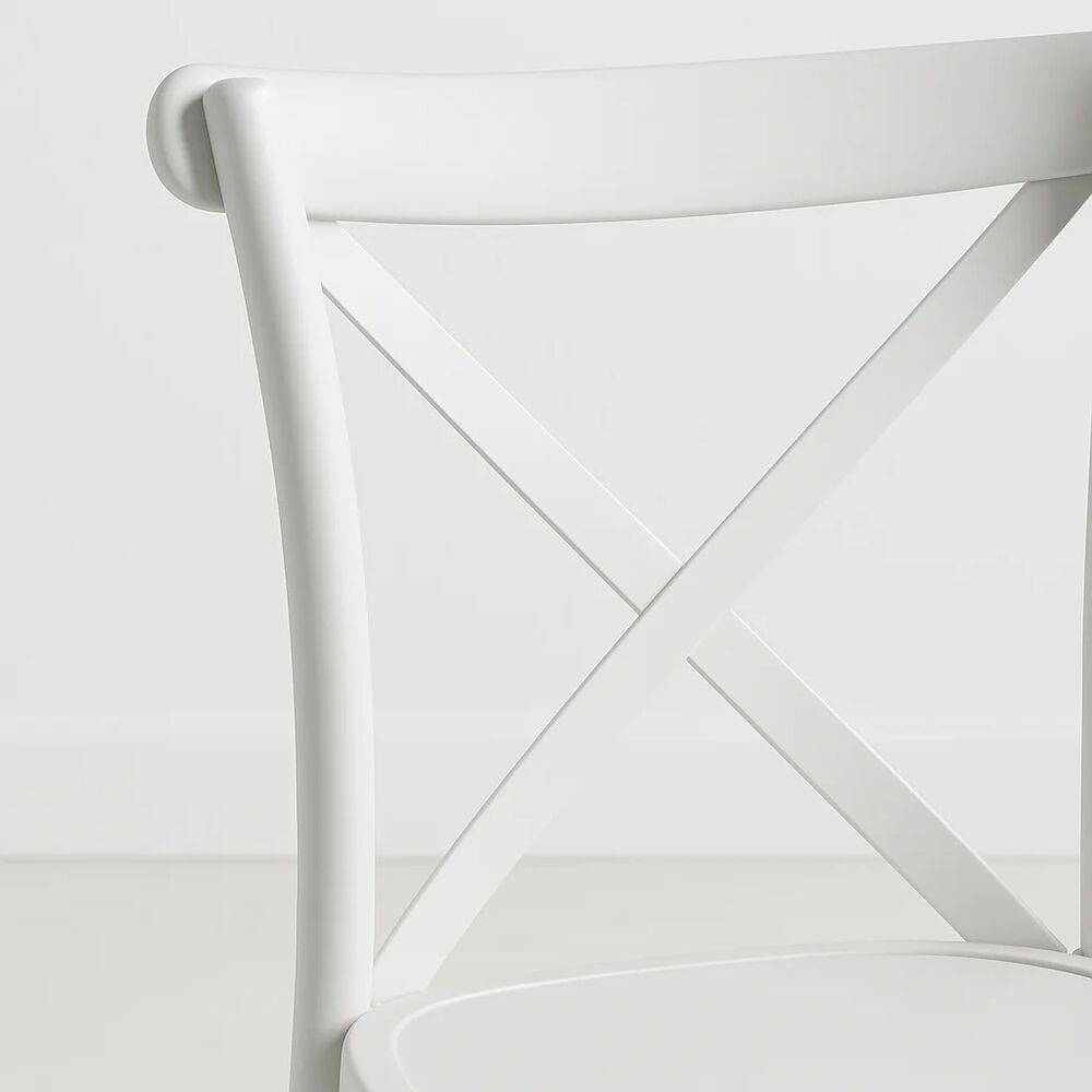 Silla Crossback Danubio De Terraza Exterior O Comedor - Blanca image number 5.0