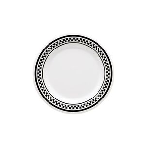 Set 3 Plato Negro Con Blanco 23 Cms.
