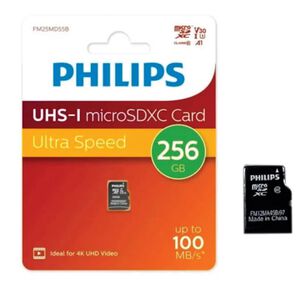 Tarjeta Microsdxc Philips Clase 10 256gb Ultra Speed