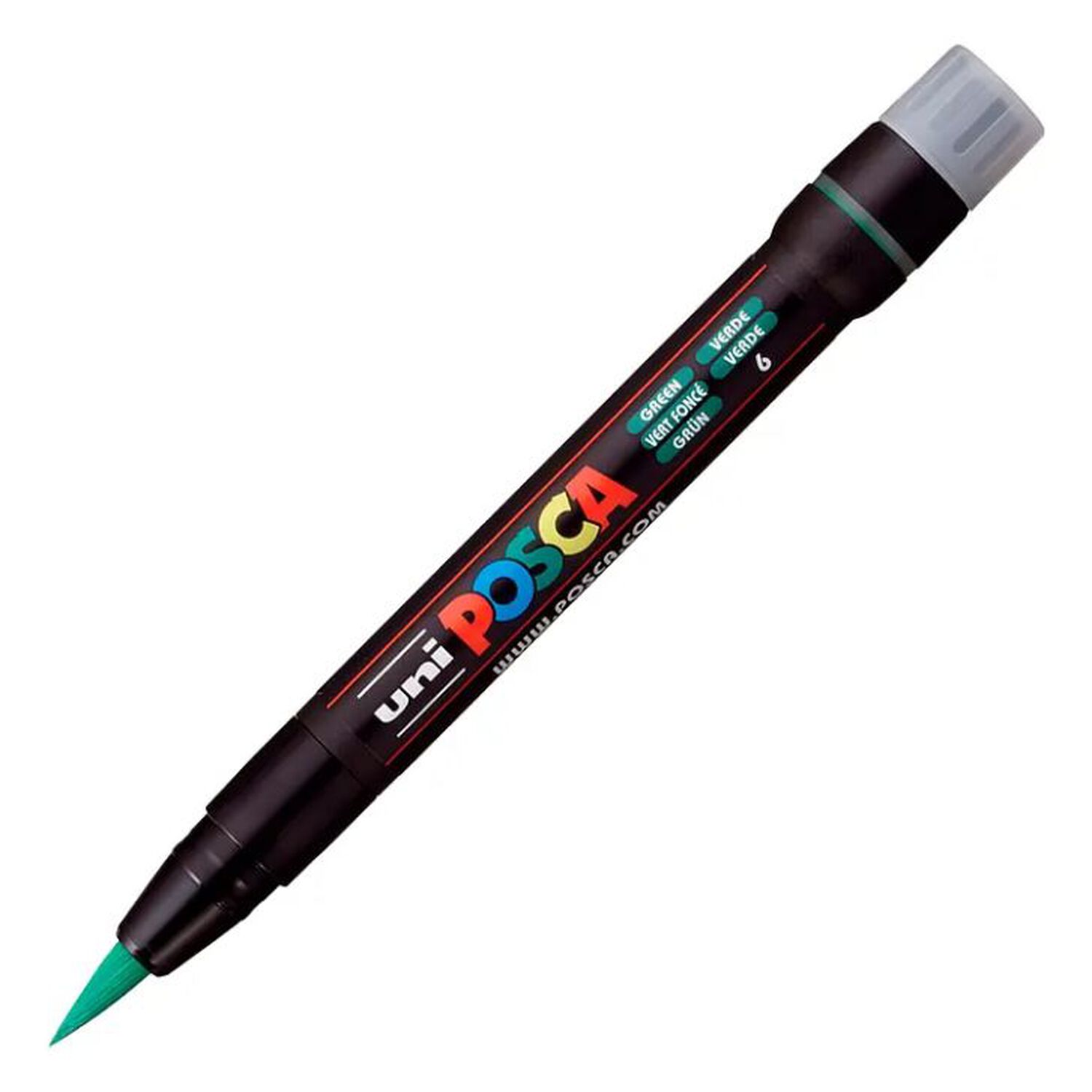 Marcador Acrilico Pincel Verde Pcf-350 Posca image number 0.0