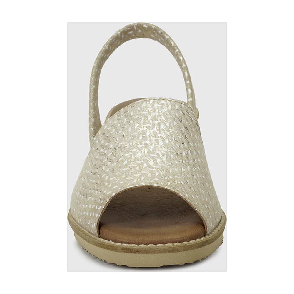 Sandalia Cuero Gigi Beige Metalizado image number 2.0