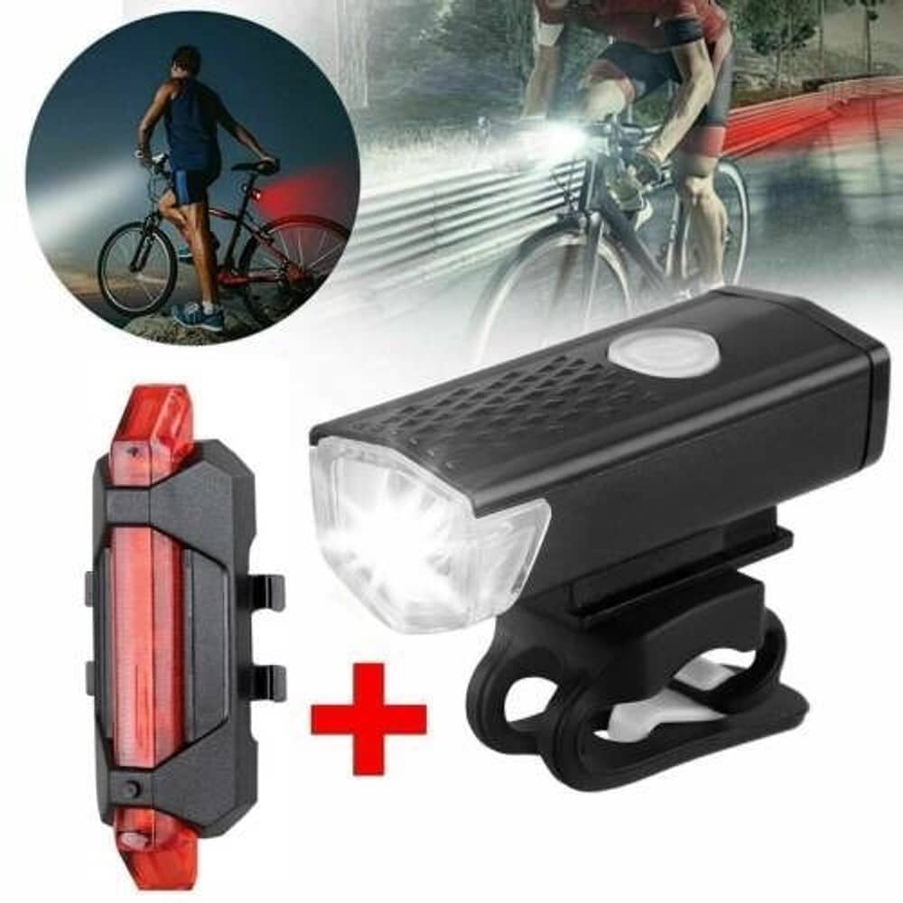 Pack Luz Bicicleta Delantera Y Trasera Recargable Usb image number 2.0