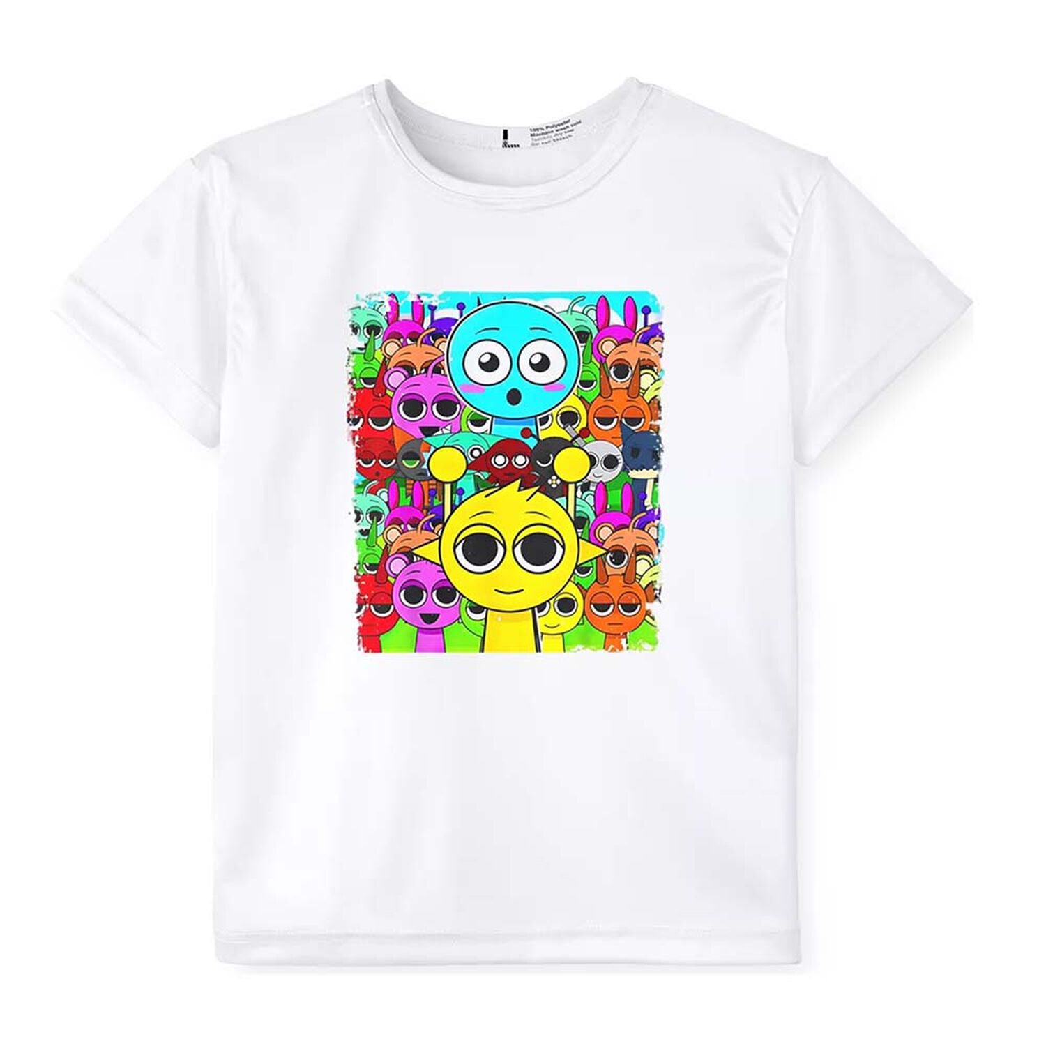 Polera Blanca Ni&ntilde;os Sprunki image number 0.0