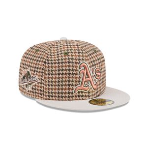 Gorra 59fifty Oakland Athletics Mlb Houndstooh Open Brown