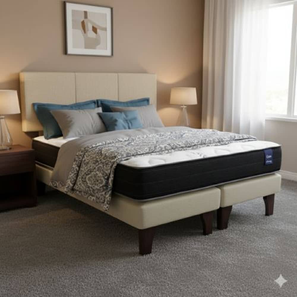 Cama Europea 2 Plazas 190 Respaldo Everest image number 0.0