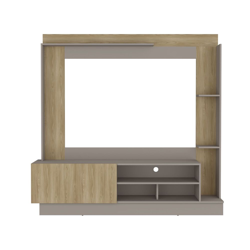 Estante Tv 70" 1 Puerta 180x175x39 Cm Café Claro image number 3.0