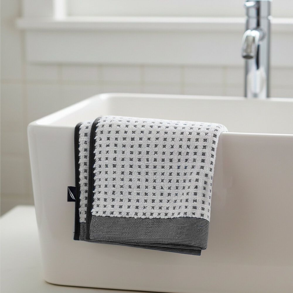 Toalla De Manos Mara Nautica Home 40x60cm Blanca-negra image number 0.0