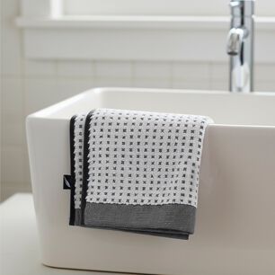 Toalla De Manos Mara Nautica Home 40x60cm Blanca-negra
