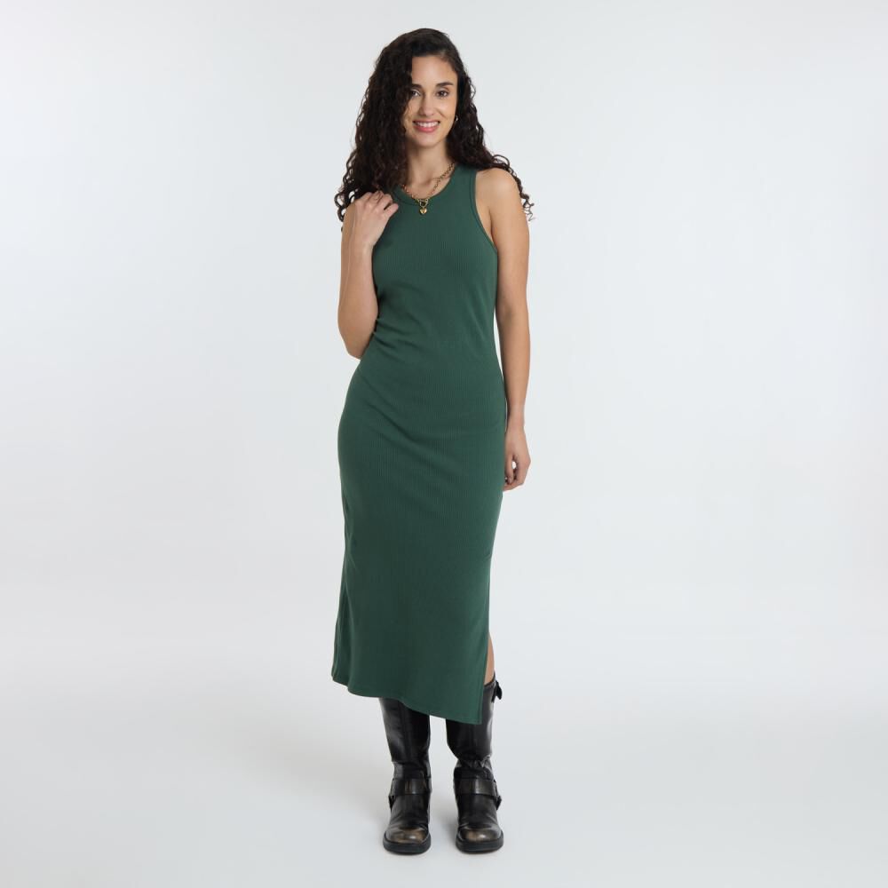 Vestido Escultural Rib Sin Mangas Cuello Redondo Mujer Freedom image number 0.0