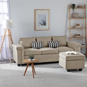 Sofá Mons Sicilia / 3 Cuerpos + 1 Pouf