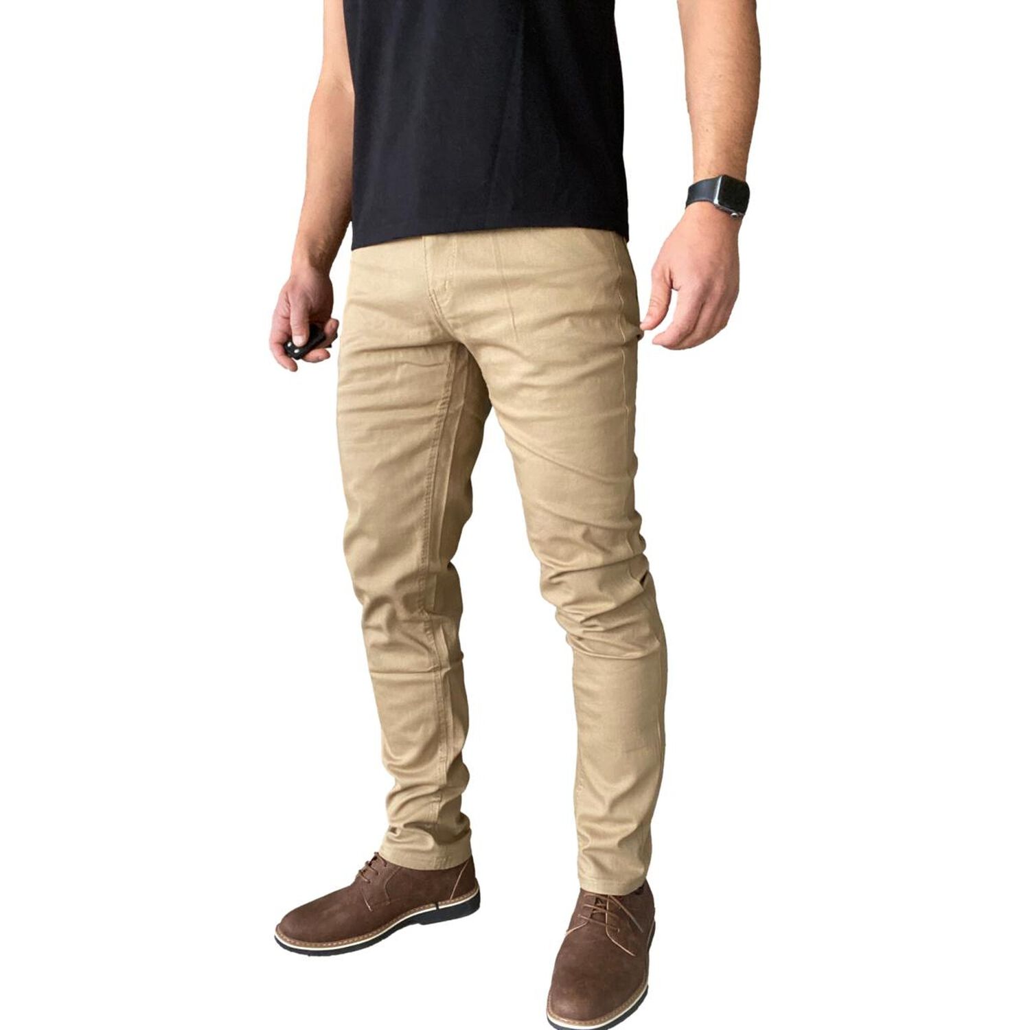 Pantal&oacute;n Tela Elasticado Slim Fit Colores image number 30.0