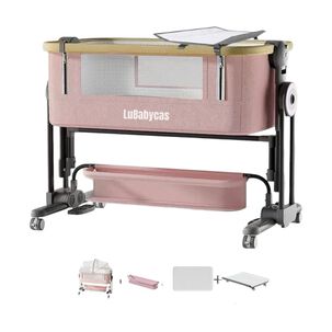 Cuna Colecho Con Mudador Colch&oacute;n Mosquitero Lubabycas Rosada