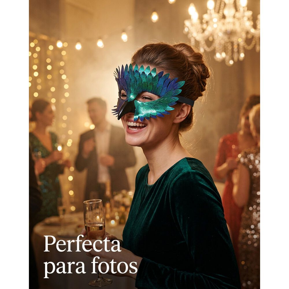 M&aacute;scara Pajaro Ave Plumas Carnaval Veneciano Para Disfraz image number 24.0