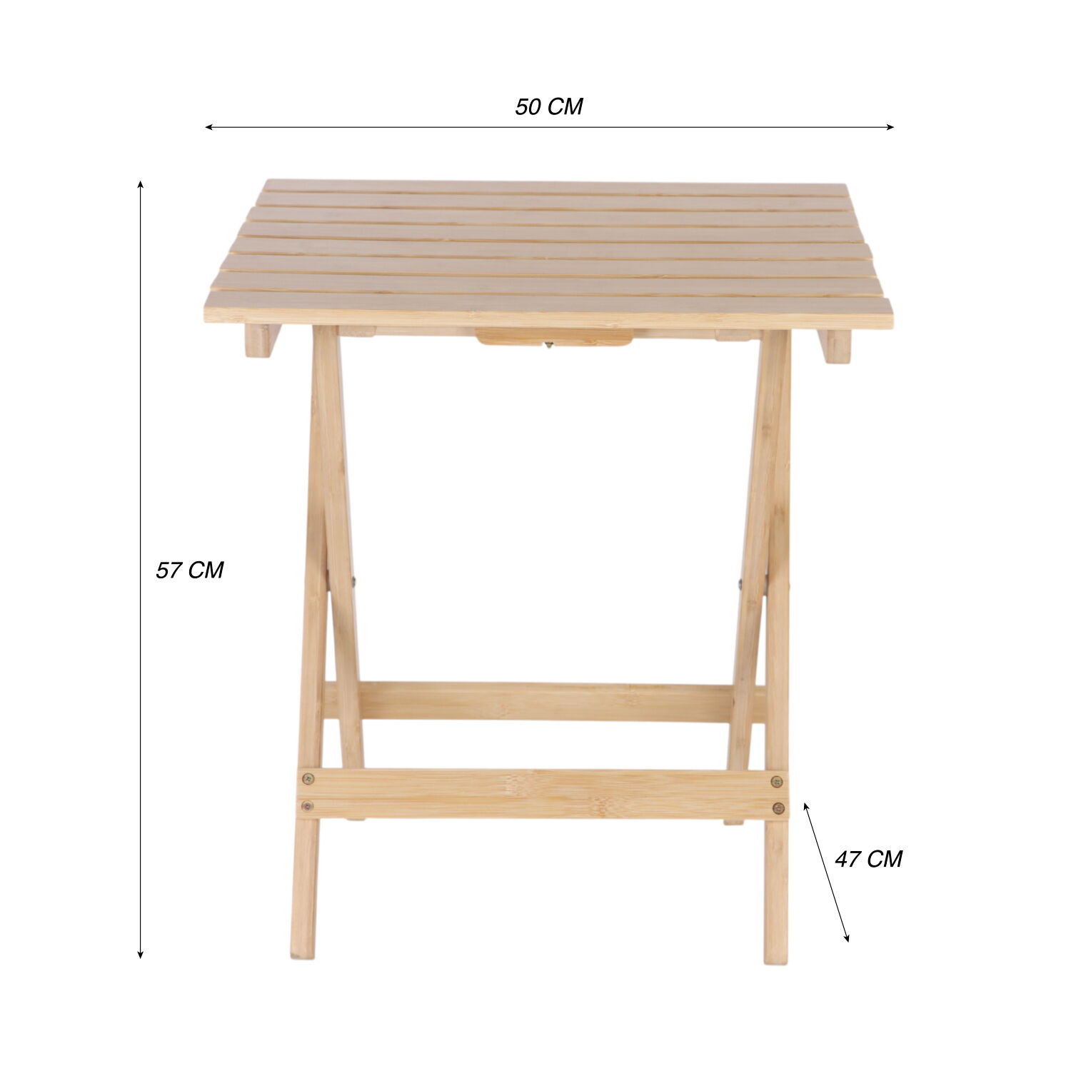 Mesa De Camping Plegable De Bamboo 465156 Cm image number 2.0