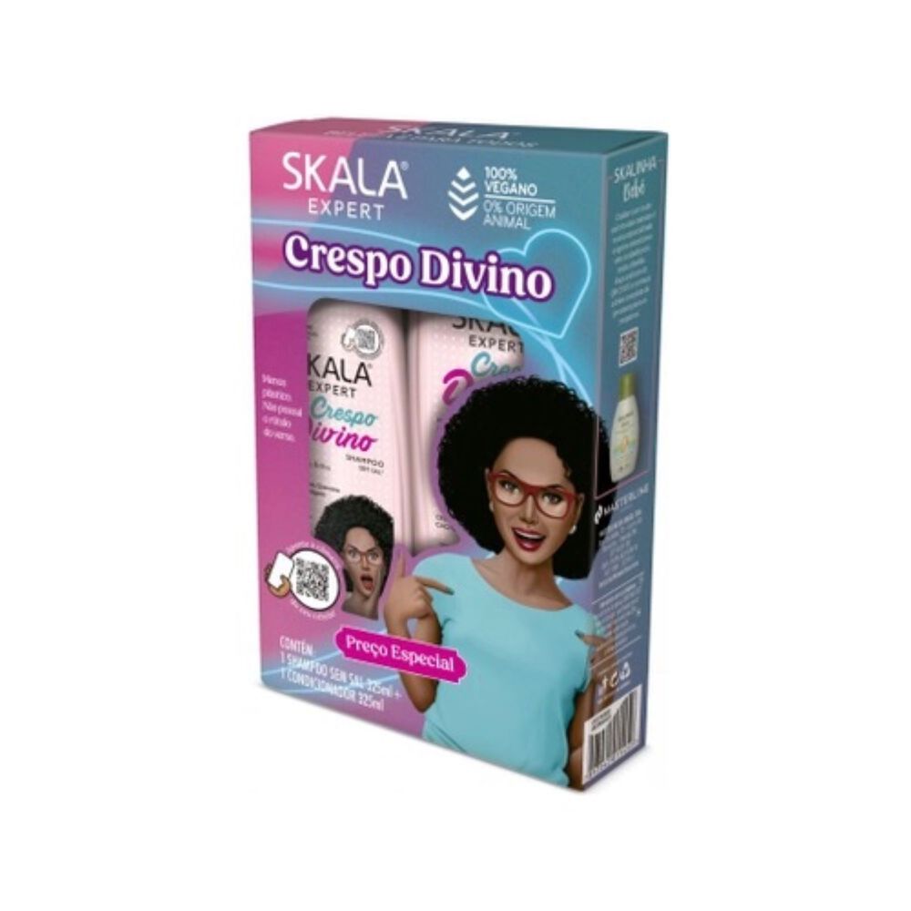 Kit Shampoo Y Acond Crespo Divino Skala Expert 650ml image number 1.0