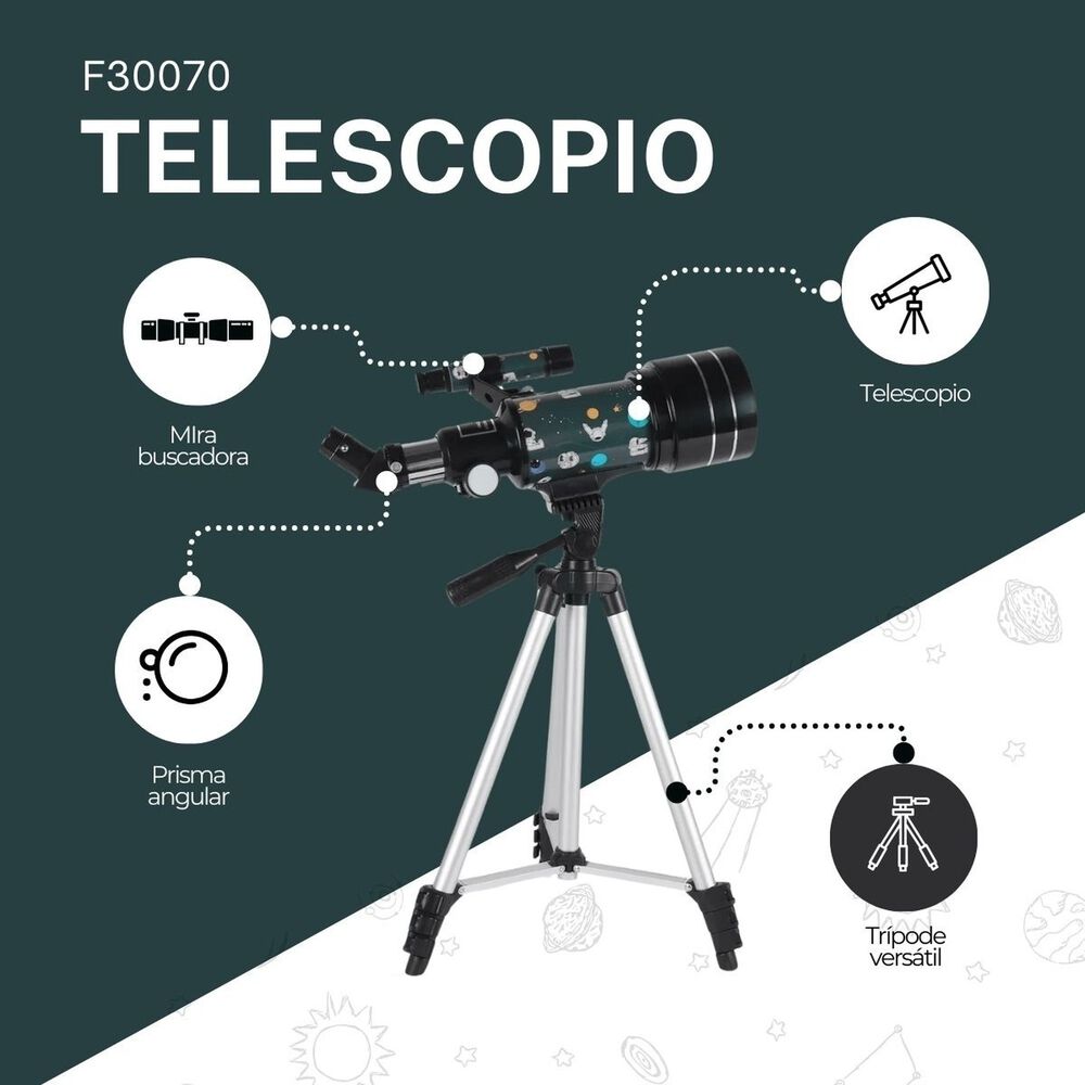 Telescopio Astronómico 30070m Con Diseño Espacial image number 2.0