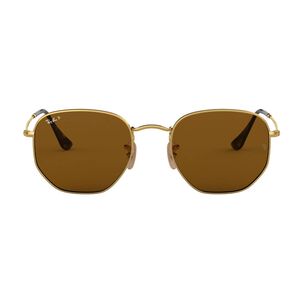 Lentes De Sol Hexagonal Brown Polarizados Ray-ban