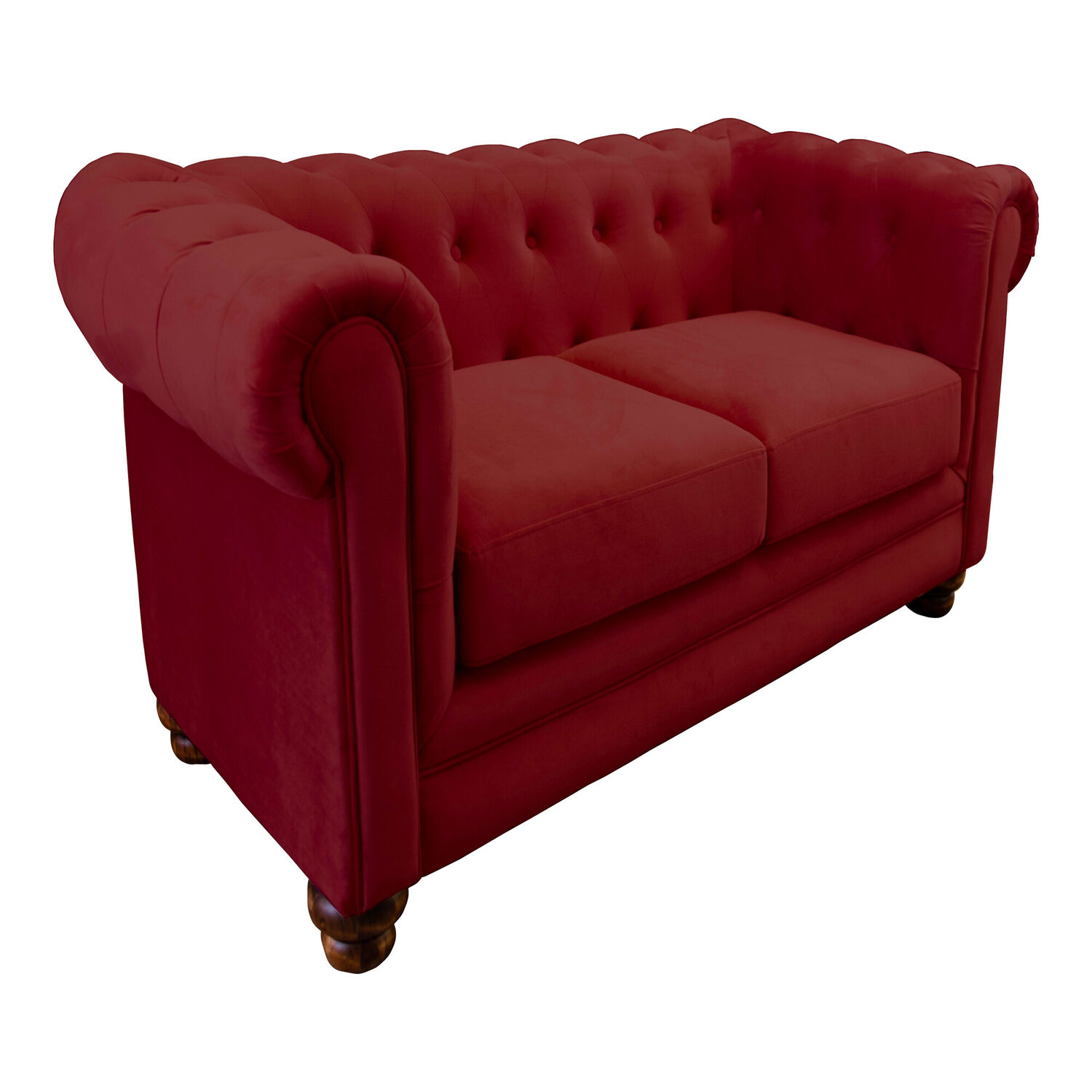 Sofa Florencia 3 Cuerpos Tela Velvet Burdeo image number 1.0