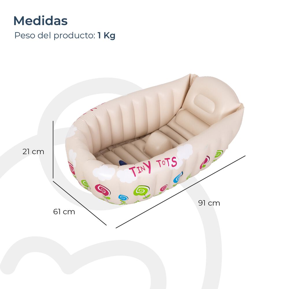Ba&ntilde;era Inflable Port&aacute;til Beb&eacute;s Ideal Para Viaje image number 6.0