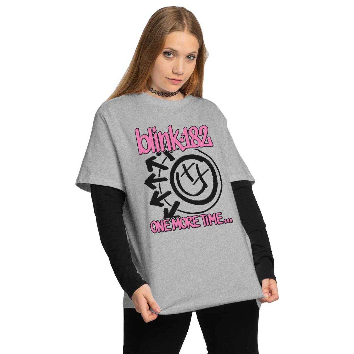 Polera Blink 182 One More Time Relieve Fucsia image number 0.0
