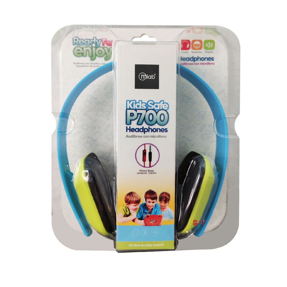 Aud&iacute;fonos Para Ni&ntilde;os Ajustable Con Micr&oacute;fono Azul - Ps image number 2.0